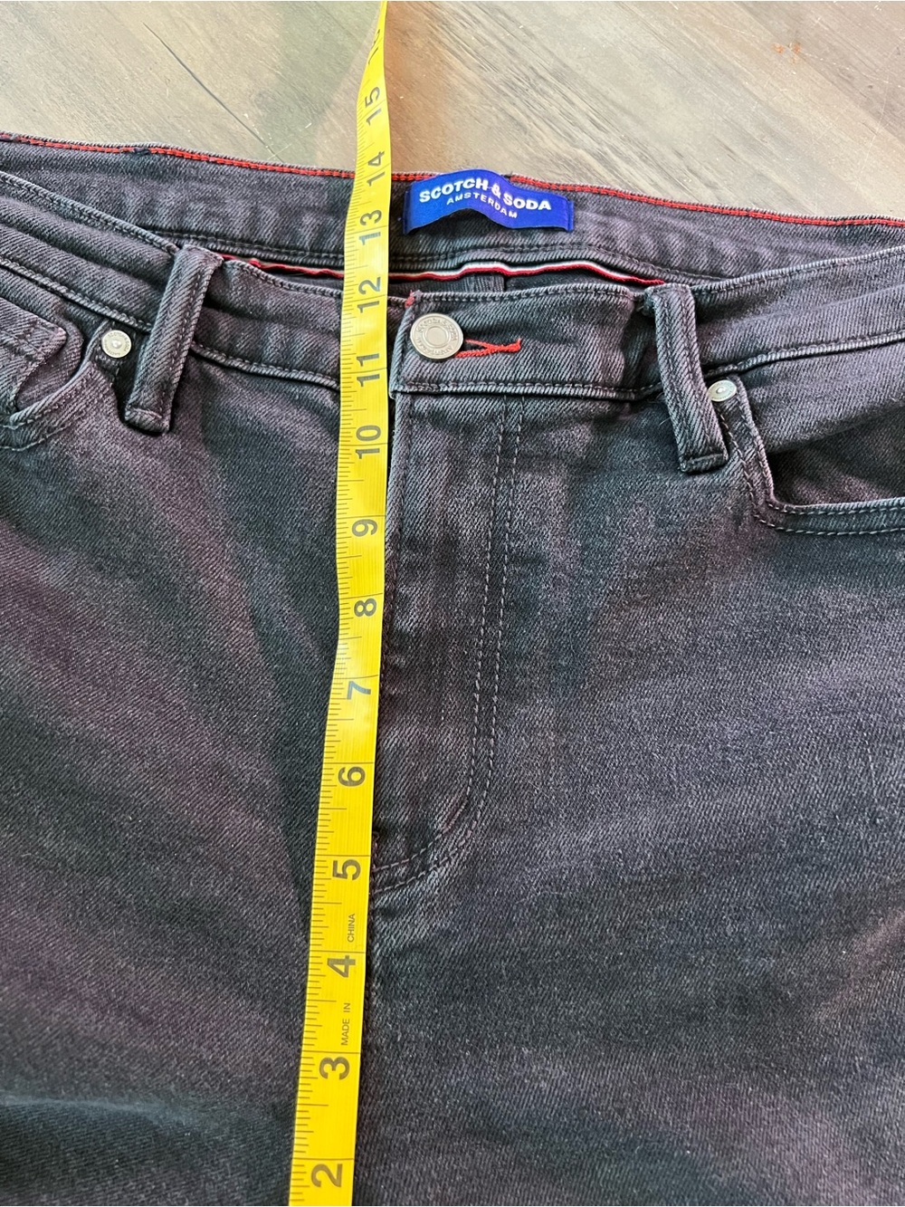 Scotch & Soda Sky straight-fit jeans Women’s Size 12 In Black Night High Rise - Picture 8 of 9
